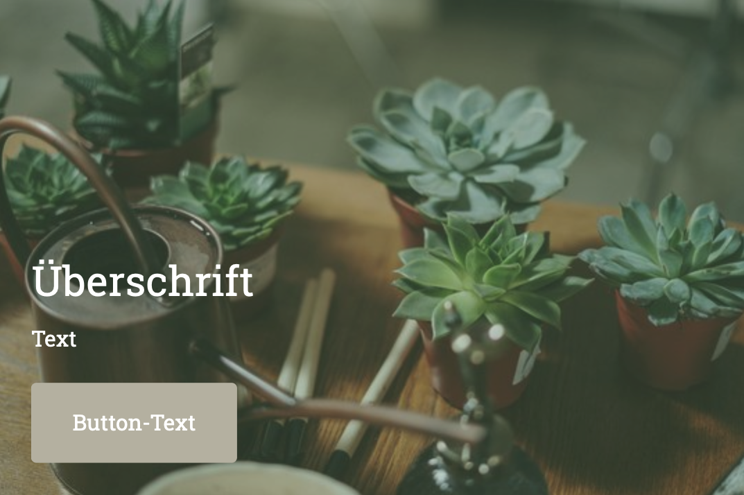 Beispiel für Text und Button auf einem Bild