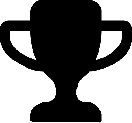 Ein Symbol einer Trophäe, das anzeigt, dass die Bestellung dem Kunden zugestellt wurde.