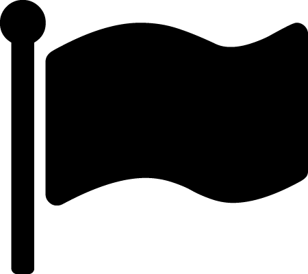 Ein Symbol einer Flagge, das anzeigt, dass die Bestellung versandfertig ist.