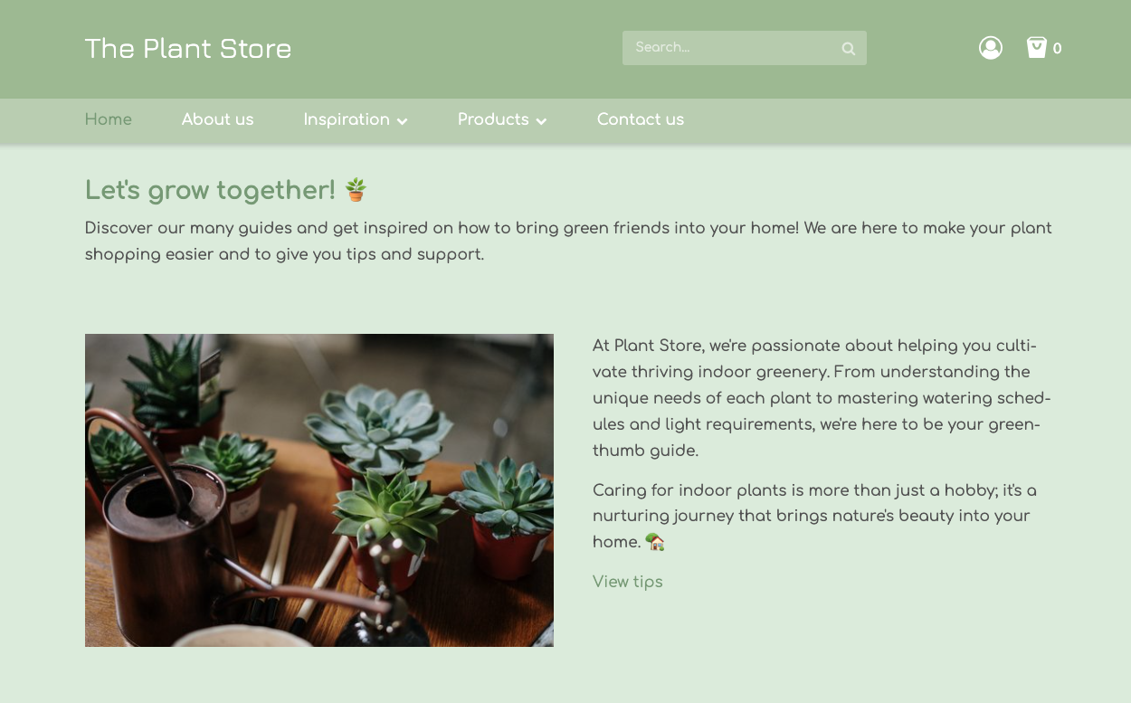 Example of a full-width background design