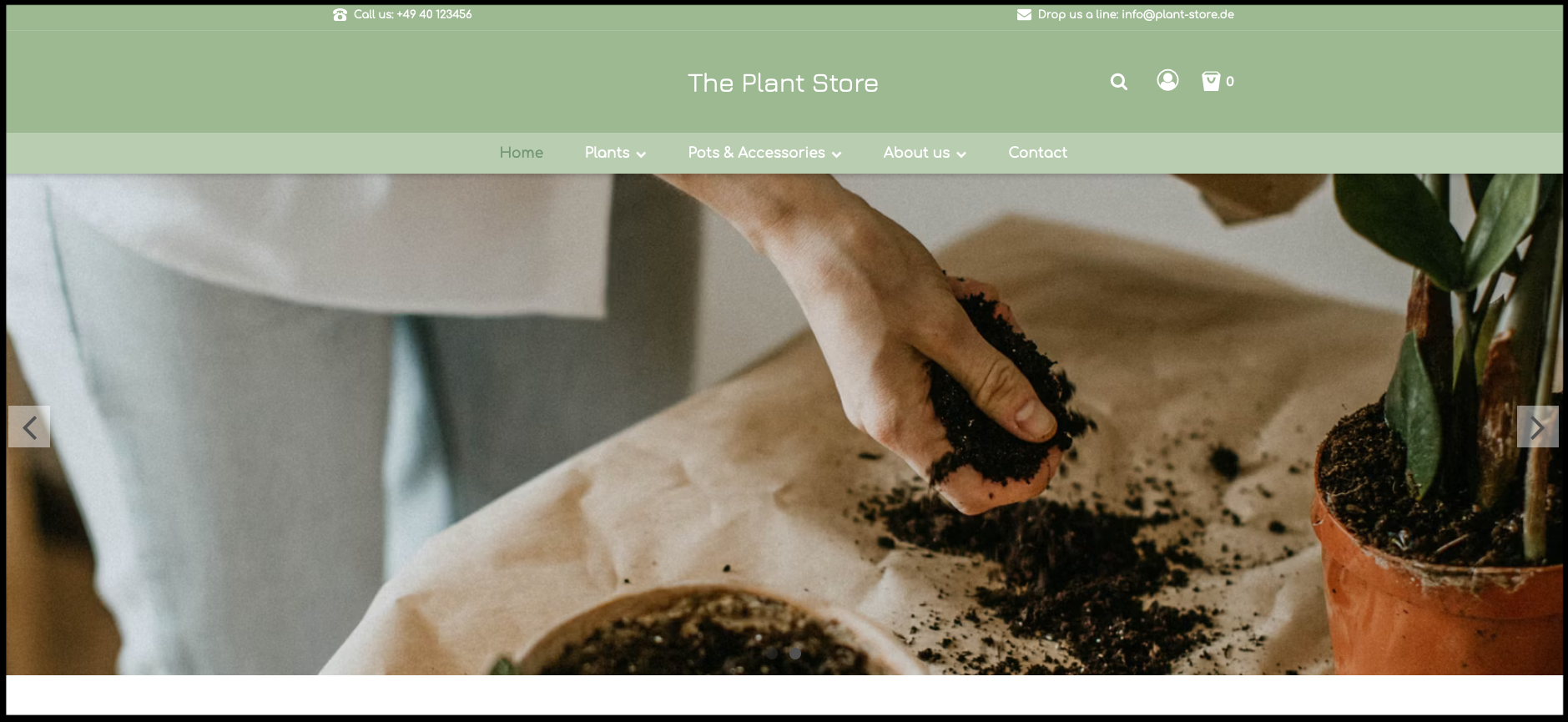 Example of a display on a desktop screen