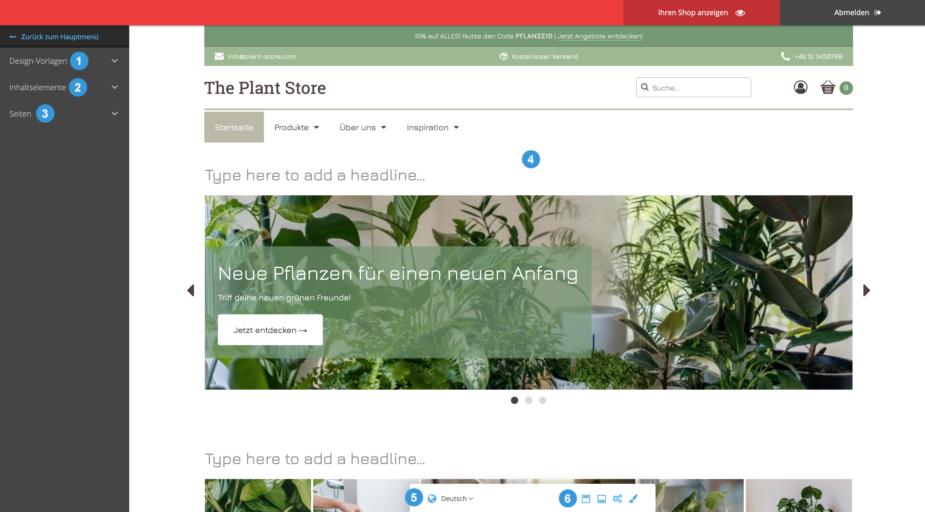 Überblick über den Editor
