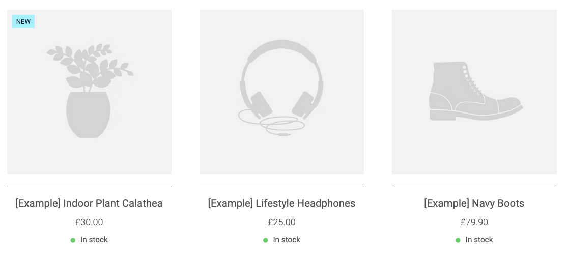 New label on a product image on the category page