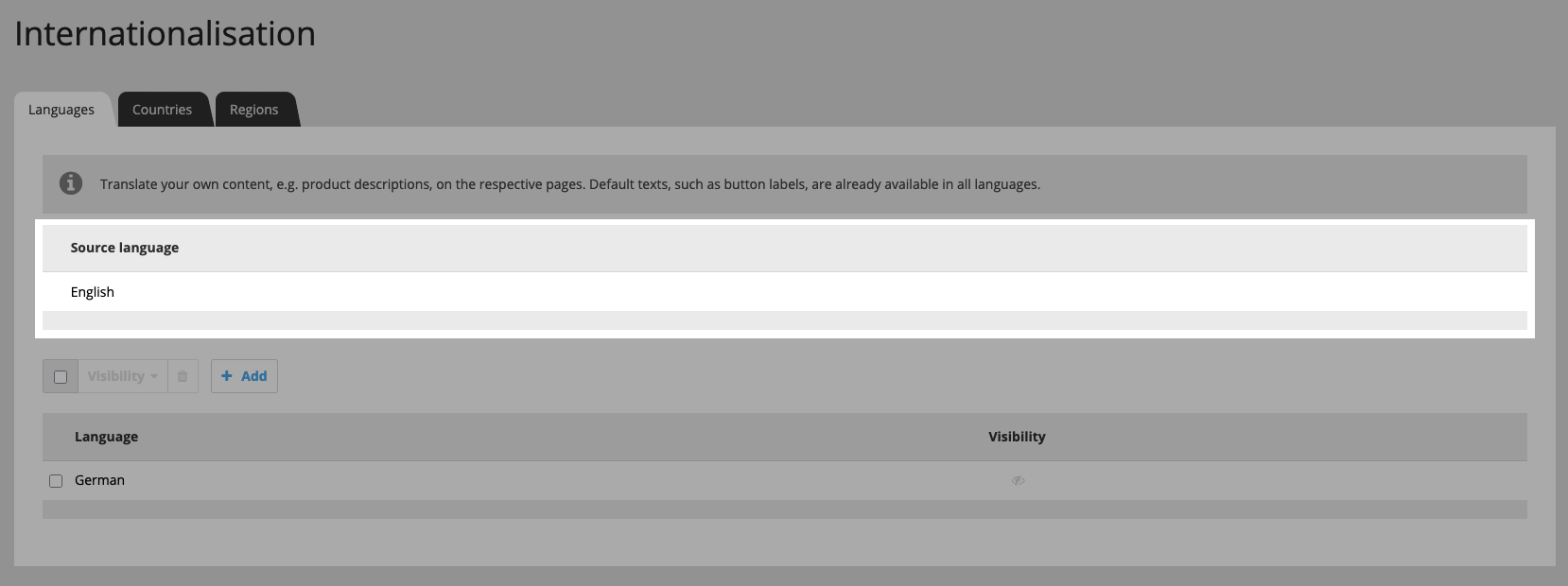 Display Source language