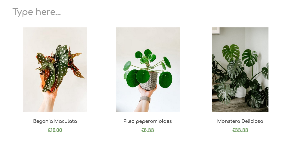Type here section above product slider